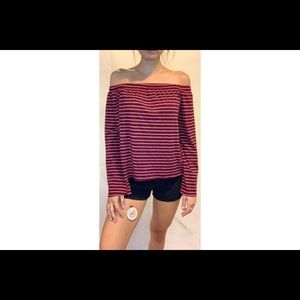 Off shoulder long sleeve